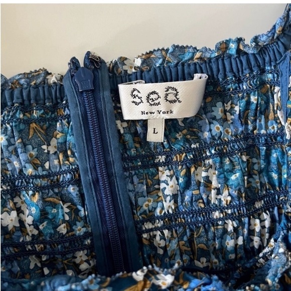 𝅺SEA New York Lissa Liberty Ruffled Floral-Print Cotton-Voile Midi Dress - Picture 6 of 10